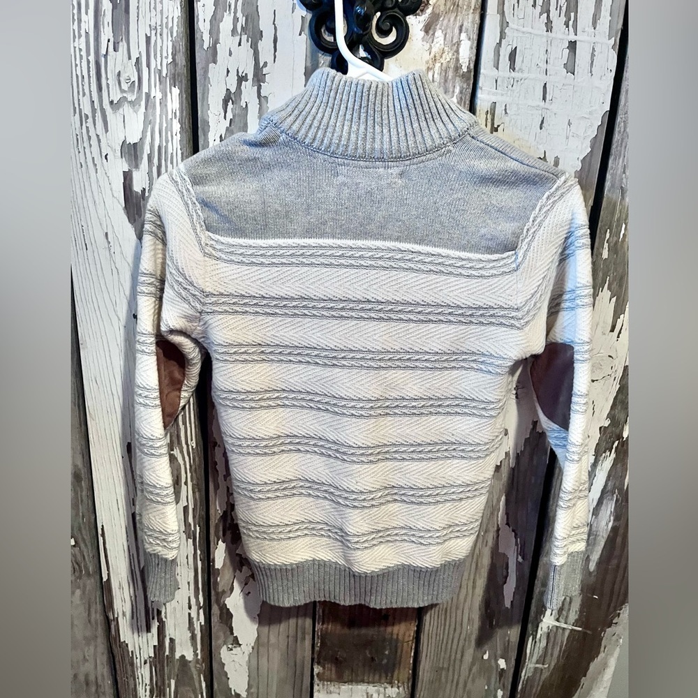 Hope & Henry sweater gray & white with Elbow Patches size medium boys - Picture 5 of 5